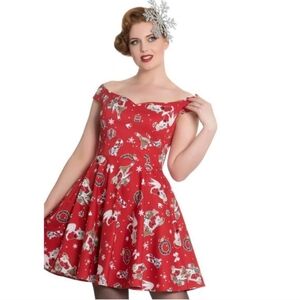 Hell Bunny Santa Pin Up Girl Dress